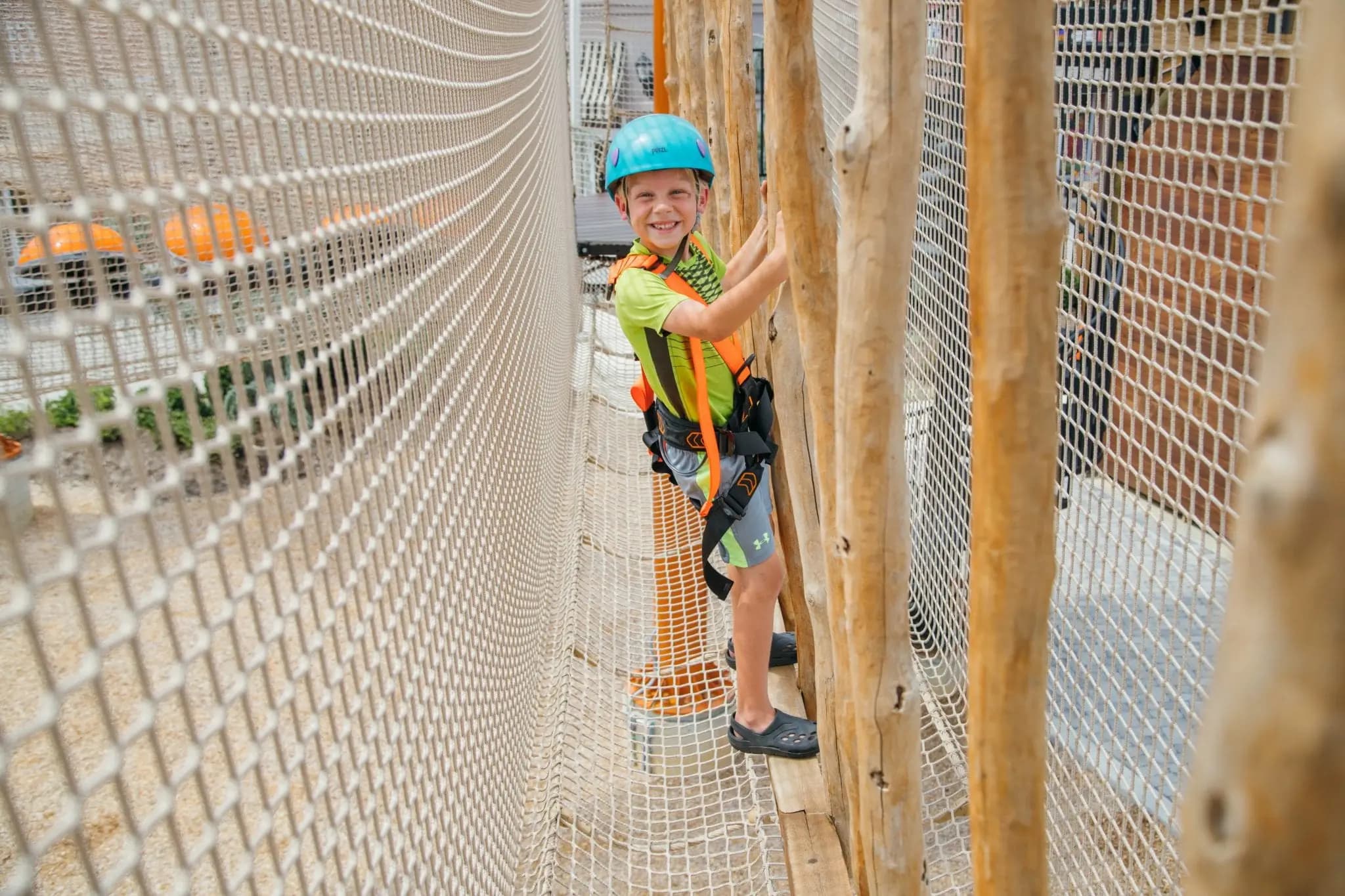 Blog - Lumberjack Feud - Kids in Ropes Course